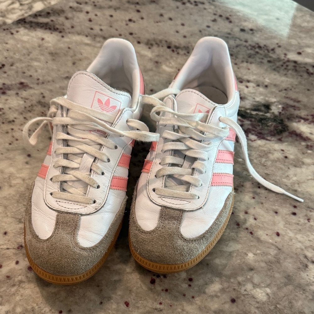 adidas Kids Sneakers White with Pink and Gray